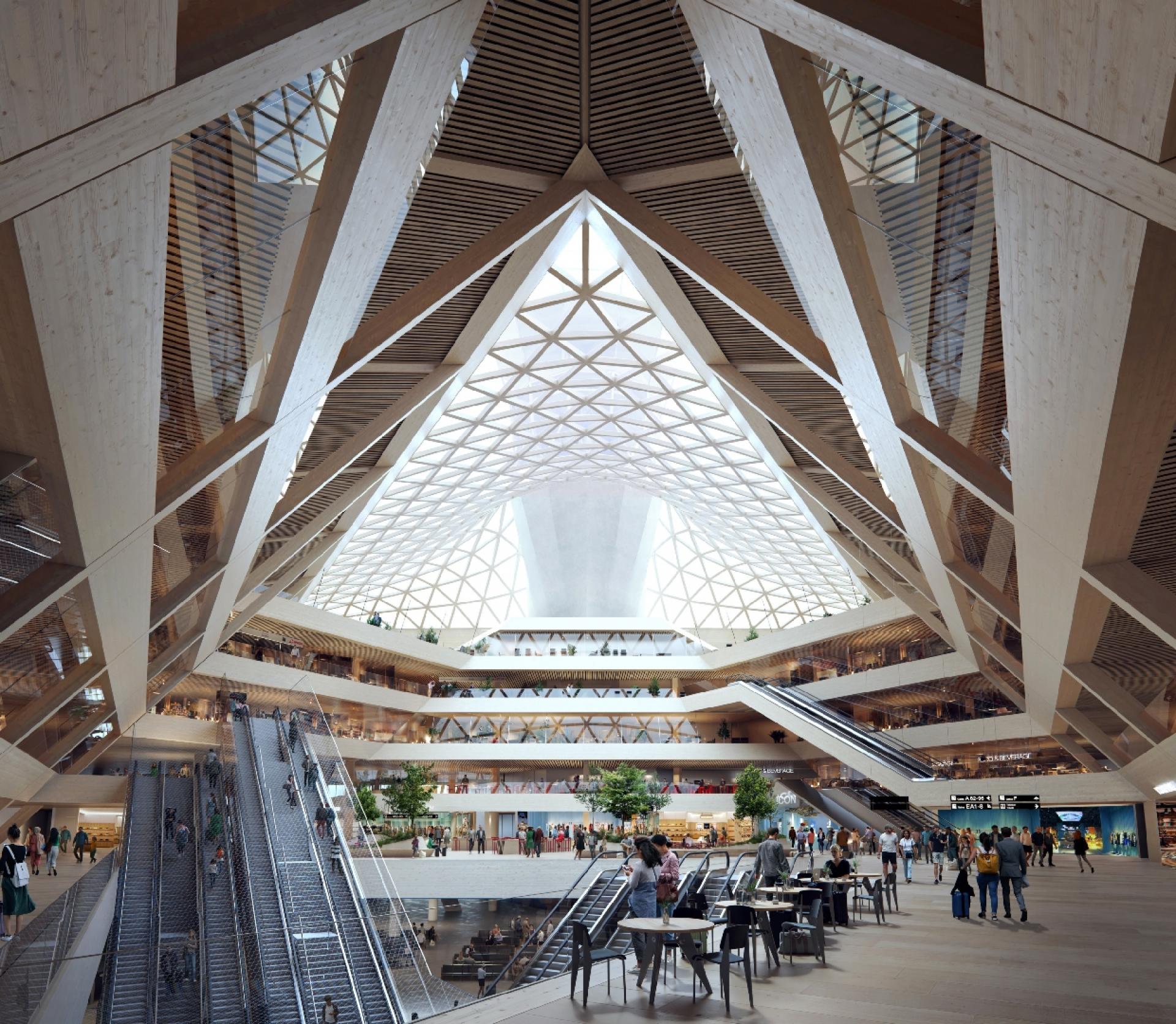 I kølvandet på lufthavnens tilbygninger til Terminal E, Airside Center og The Circle, blev der i 2020 sat en international designkonkurrence i gang til at erstatte den aldrende Terminal A. Foto: Imigo.