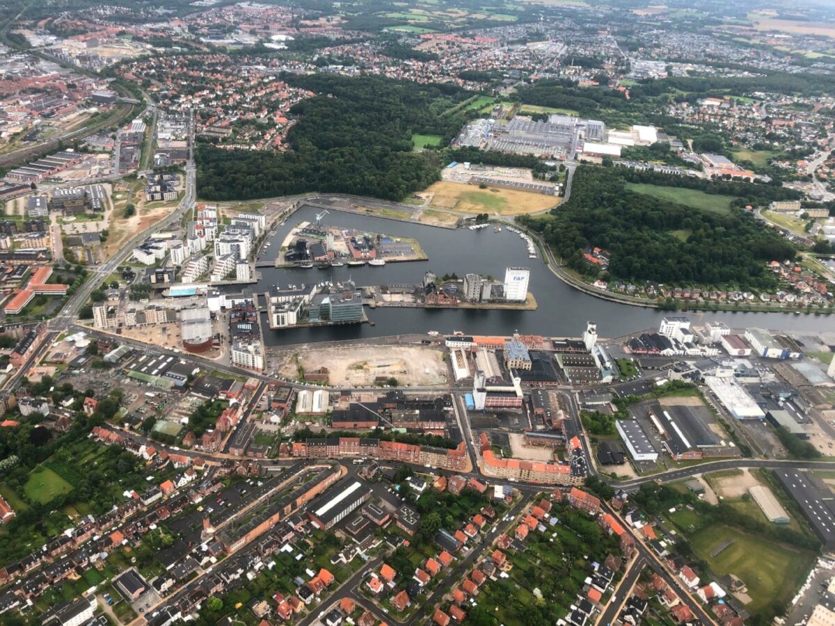 Odenses er i gang med en storstilet transformation til en "storby med omtanke", og en ny bydel i det store havneområder er et af nøgleprojekterne. Foto: A. Enggaard.