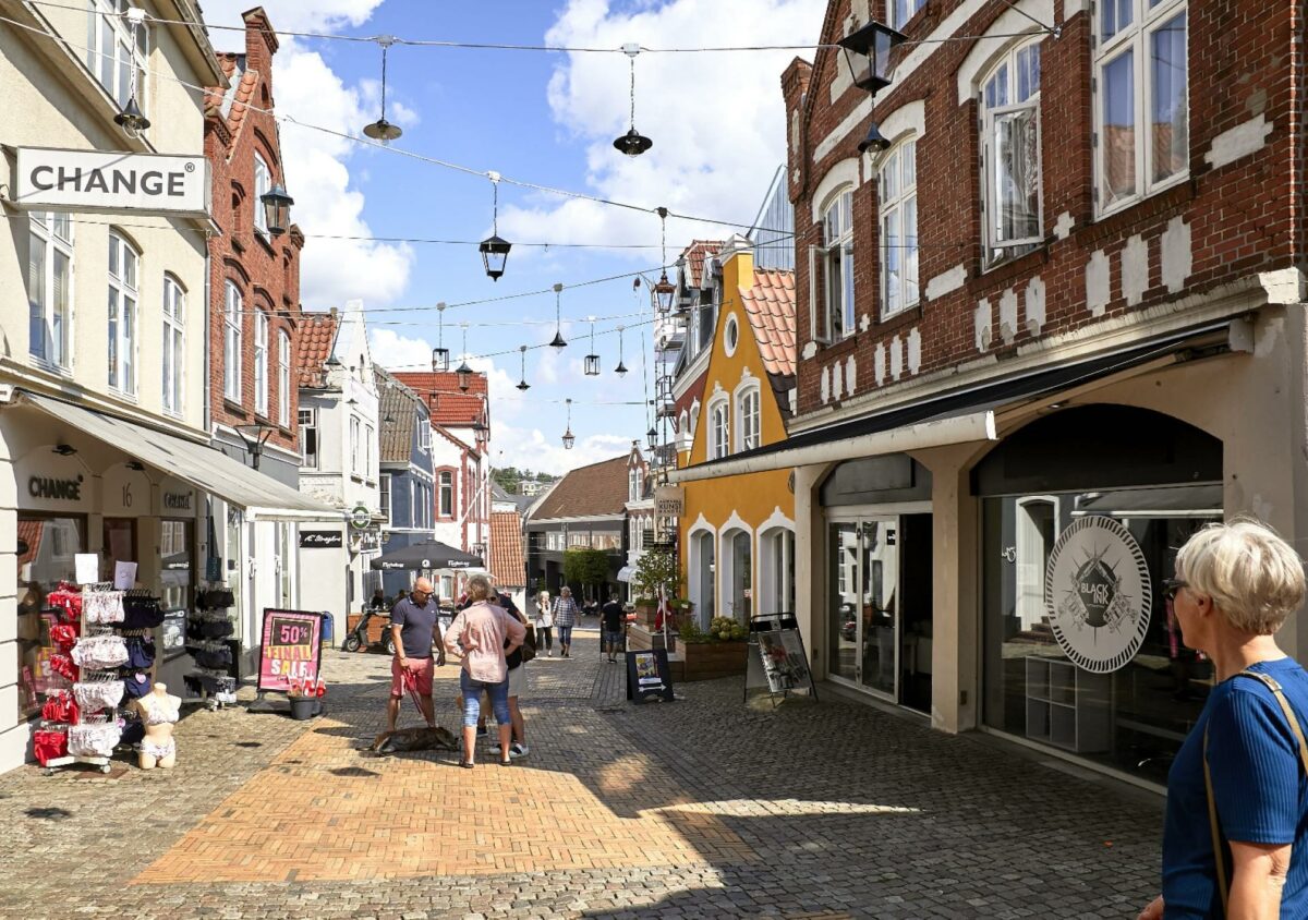 I Aabenraa er bymidten udfordret af blandt andet affolkning, og kommunen ønsker at gøre området mere attraktivt og på den måde skabe mere liv. Foto: Steffen Stamp.