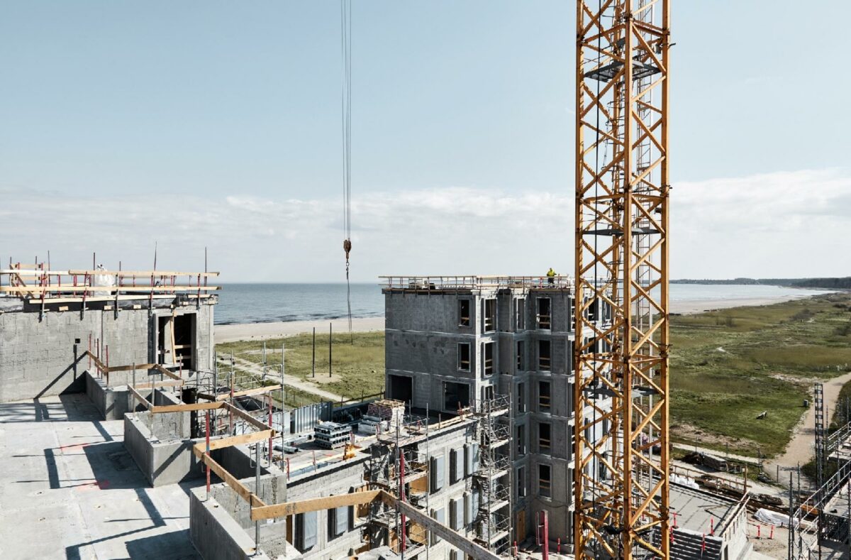 Fra PensionDanmark og Enemærke & Petersens første boligprojekt 'Skibet' på Køge Kyst. Foto: Jonathan Weimar.