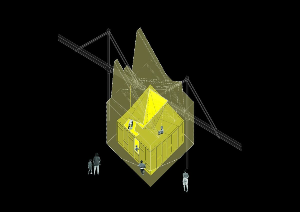 Plastindustrien har allieret sig med tegnestuen Terroir, der har kontorer i hhv. Australien og Danmark, og som tilfører projektet et arkitektonisk perspektiv. (Skitsen er ikke 'Planetary Plastic Pavilion', som skal opføres på Københavns Havn, men et af tegnestuens tidligere projekter 'Building Blocks' fra en udstilling i Stockholm). Ill.: Terroir.