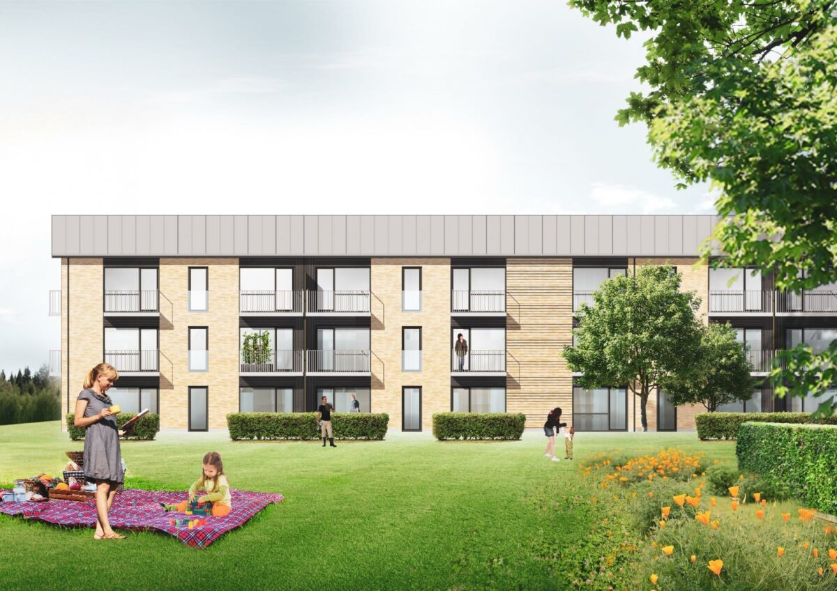 Visualisering: Rosenkildevej i Slagelse.