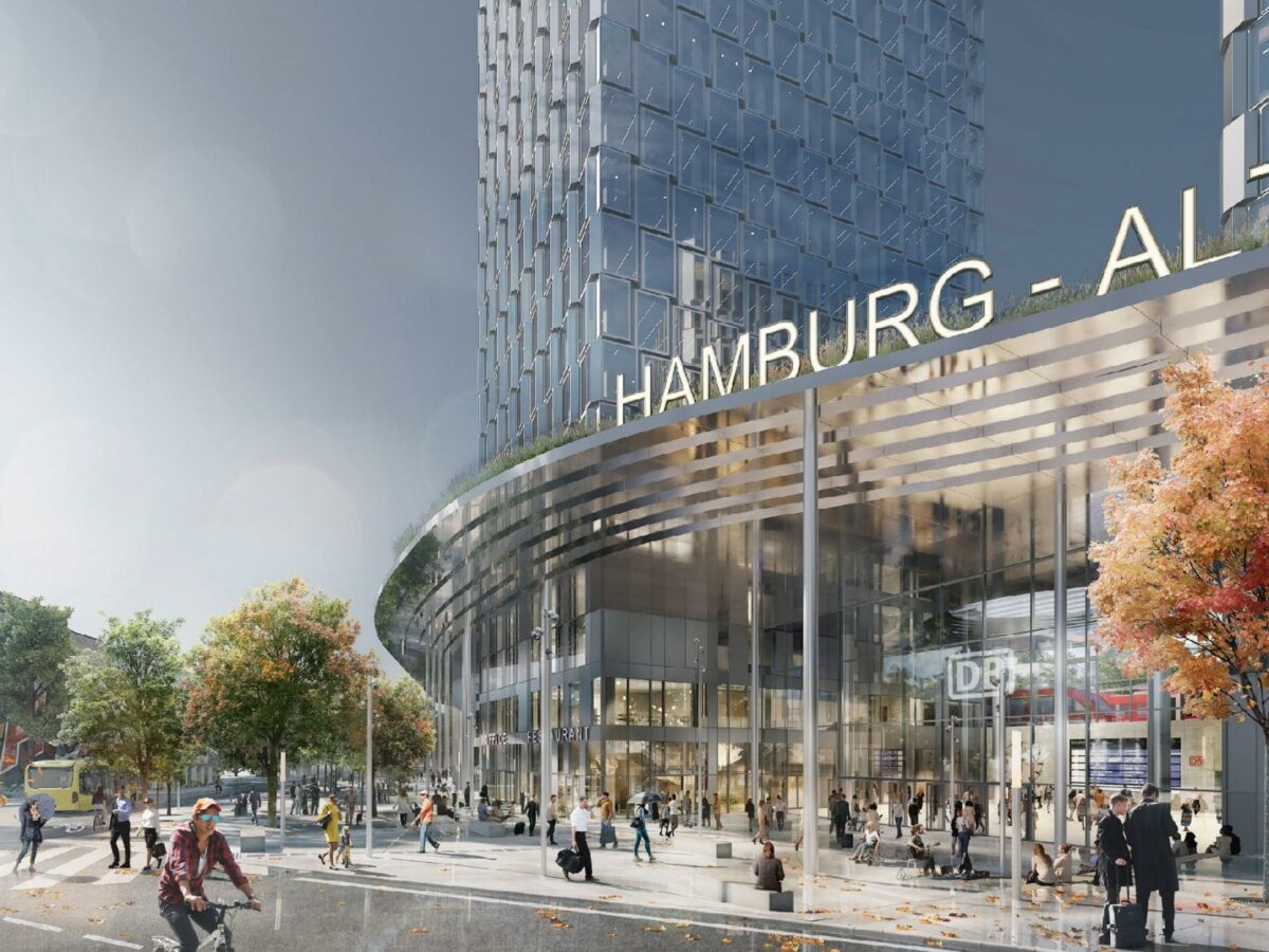 Designet er primært formet af strømmene i og omkring stationen kombineret med bæredygtighedselementer. Ill.: C.F. Møller Architects.