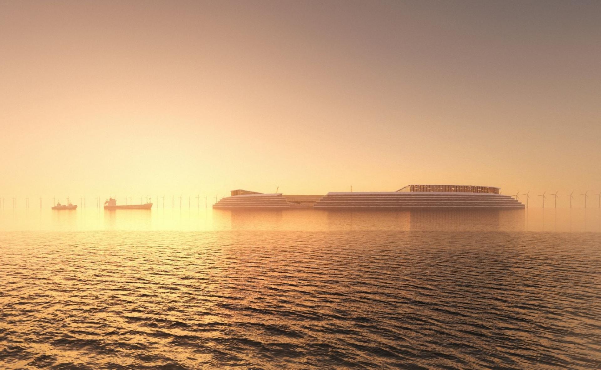 Det er især et stort projekt som Energiøen i Nordsøen og generelt høj aktivitet på igangværende og nye anlægsprojekter, der skaber behovet for flere medarbejdere. Visualisering: Sweco.