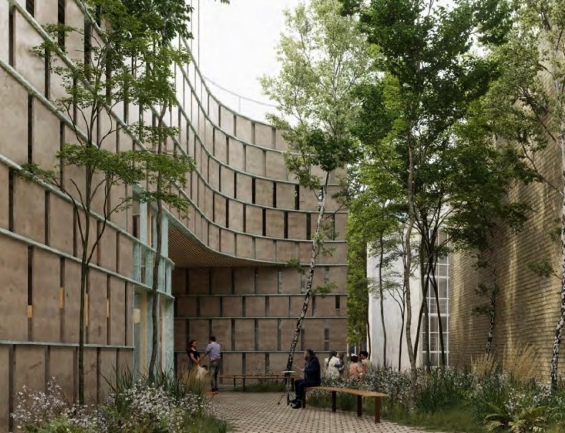 Norconsult er med 500 medarbejdere i Danmark med på flere store byggeprojekter, bl.a. som underrådgiver til arkitekttegnestuen Cobe på Frederiksbergs nye Kultur- og Musikskole. Visualisering: Cobe