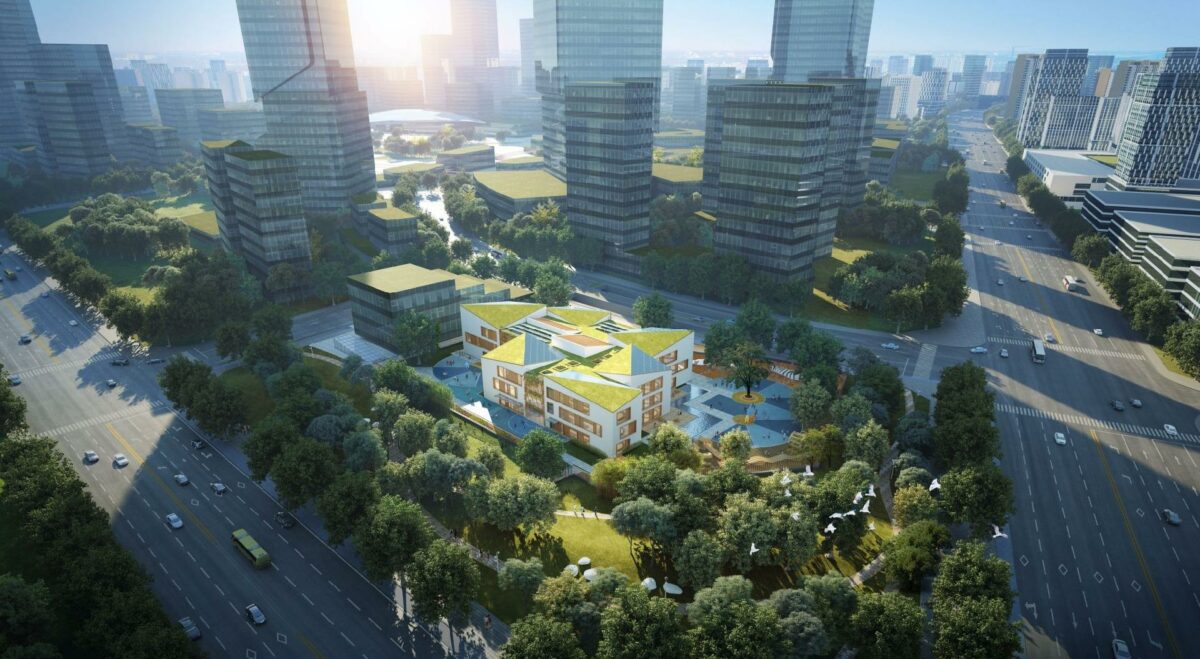 Den nordisk inspirerede børnehave er den første 'næsten nul-energibygning' (NZEB) i landets sydvestlige region.