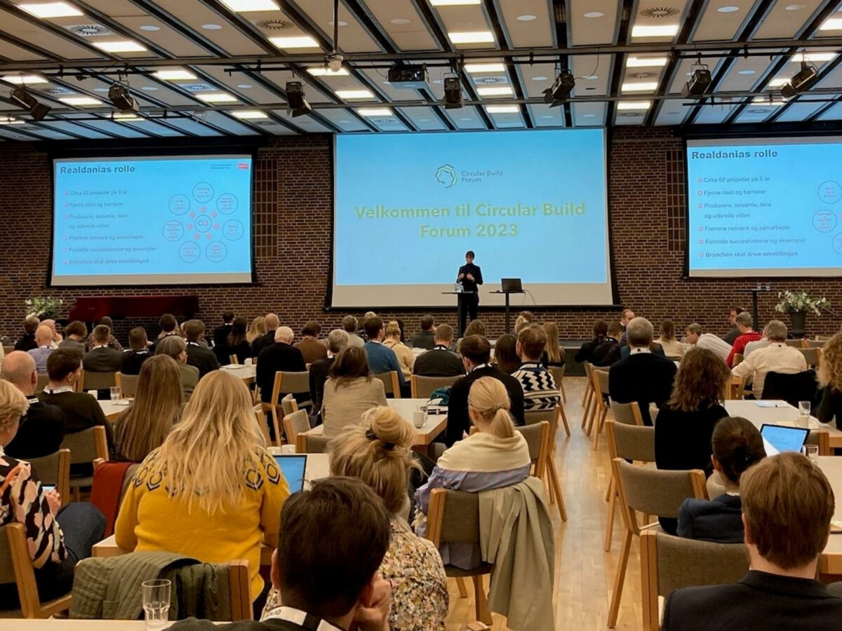 Filantropidirektør i Realdania, Nina Kovsted Helk, åbnede dag 2 på årets Circular Build Forum på Hotel Nyborg Strand.