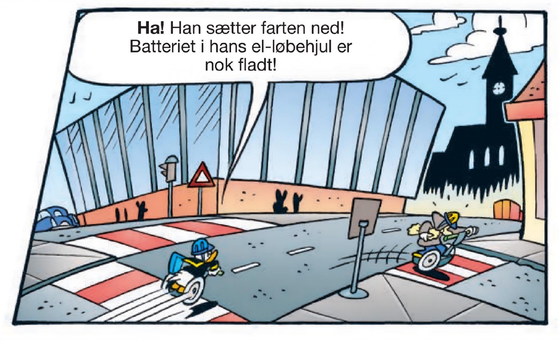 Også Nationalbanken har sneget sig med i dette nummer af Anders And-bladet. Illustration: Flemming Andersen