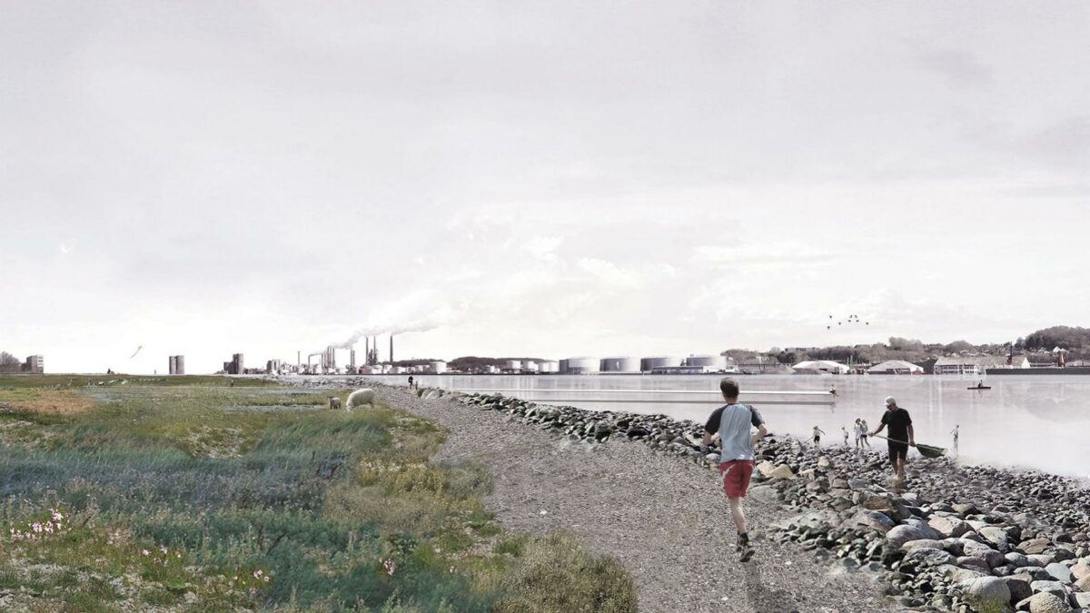 Stigsborg er et af Danmarks største kystnære udviklingsprojekter, og midt i den nye bydel kommer Stigsborg Naturpark til at ligge. Illustration: SLA.