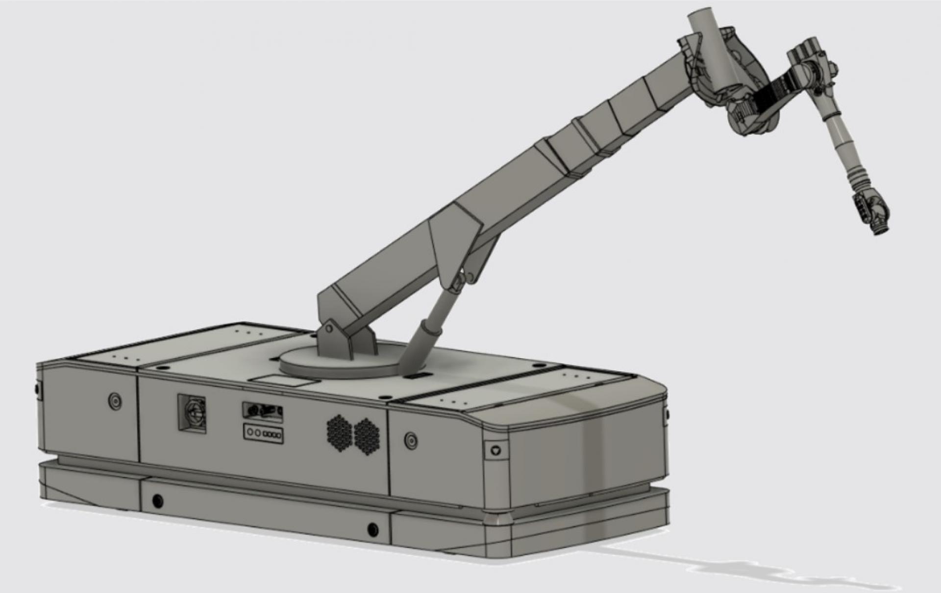 Grov skitse af robotten. Illustration: Inrotech,