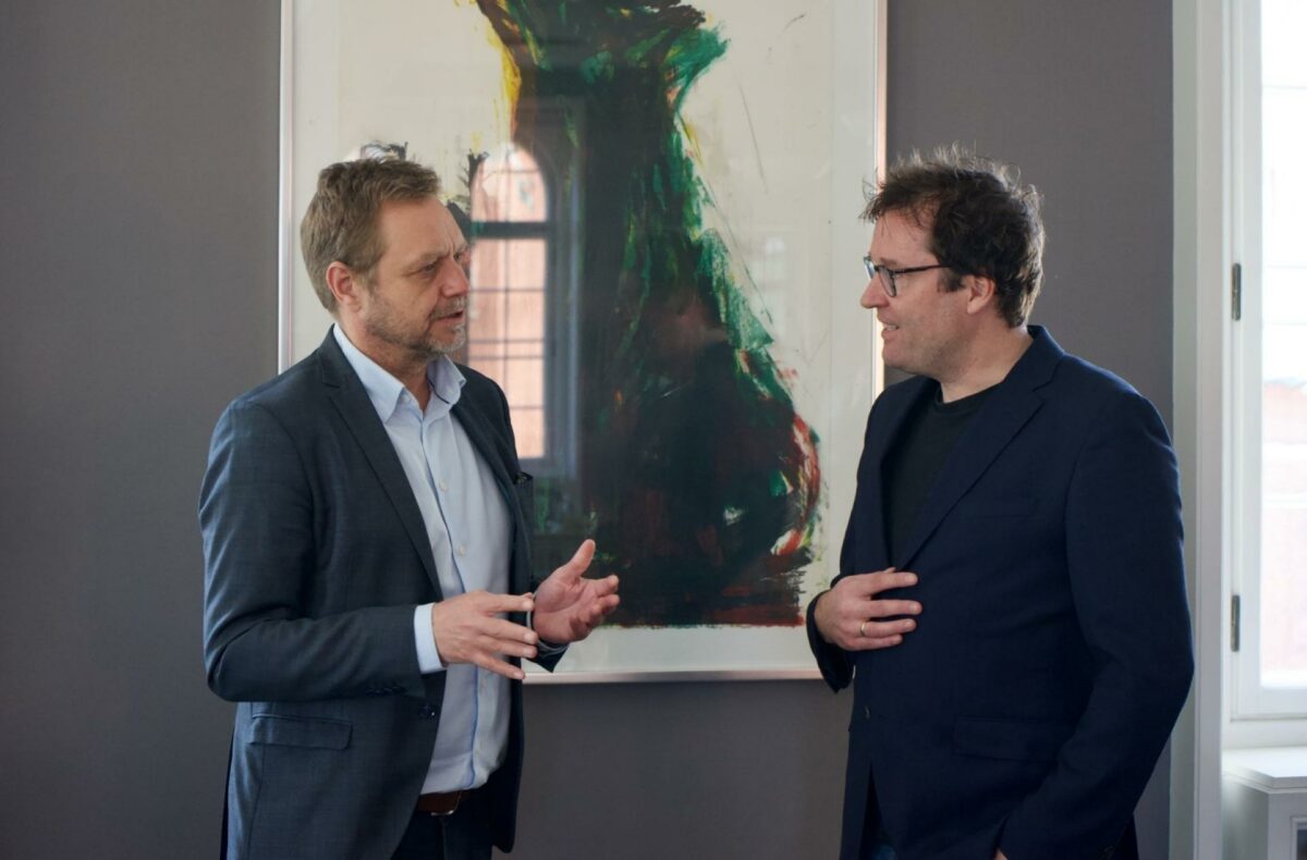 CEO Peter Olsson, AP Ejendomme og partner Michael_Kruse, C.F. Møller, der tegner projektet.