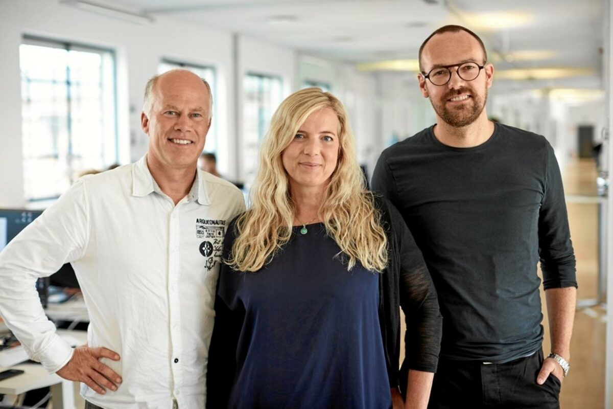 Partnergruppen i Rum, fra venstre: Anders Johansen, Karin Elbek og Claus Jensen. Foto: Jakob Lerche.