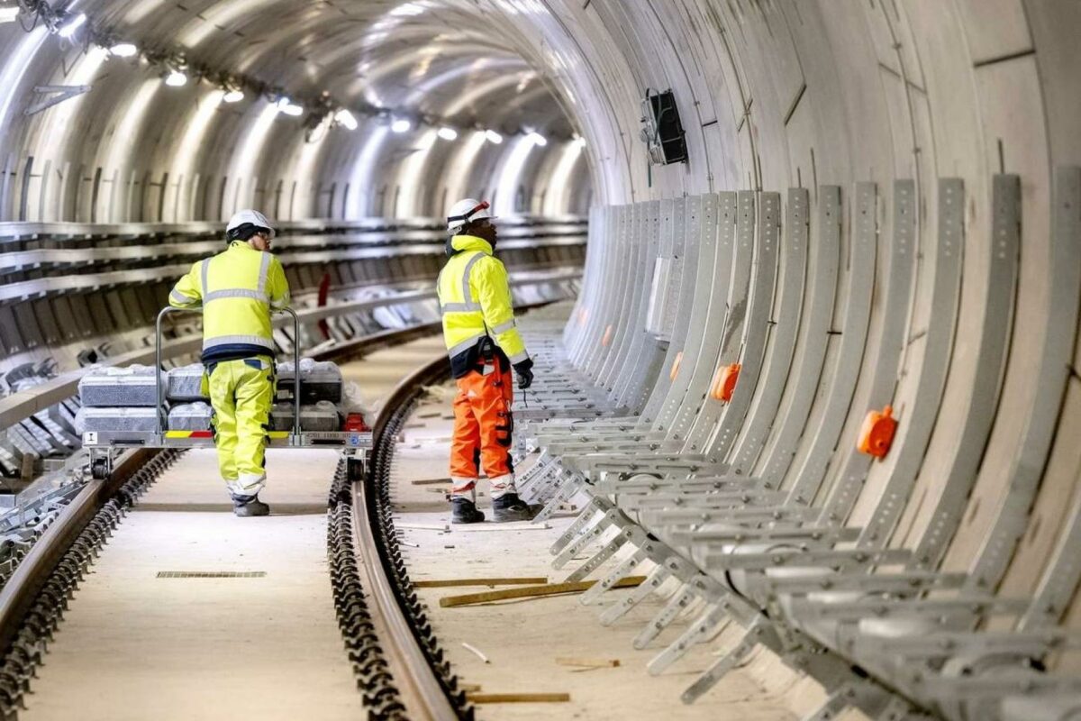 Tunnelarbejde på M4 Sydhavn. Foto: Bax Lindhardt / Metroselskabet.