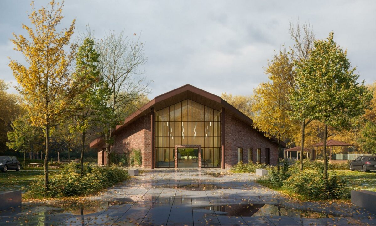 Hammerum danner rammerne om Indre Missions nye missionshus, som skal fungere som et pulserende samlingspunkt. Det kommende Missionshus bliver et multifacetteret fristed og et kreativt epicenter for inspirerende og sjove aktiviteter både udendørs og indendørs. Visualiseringer: Gjørtz/Andersen/Arkitekter.