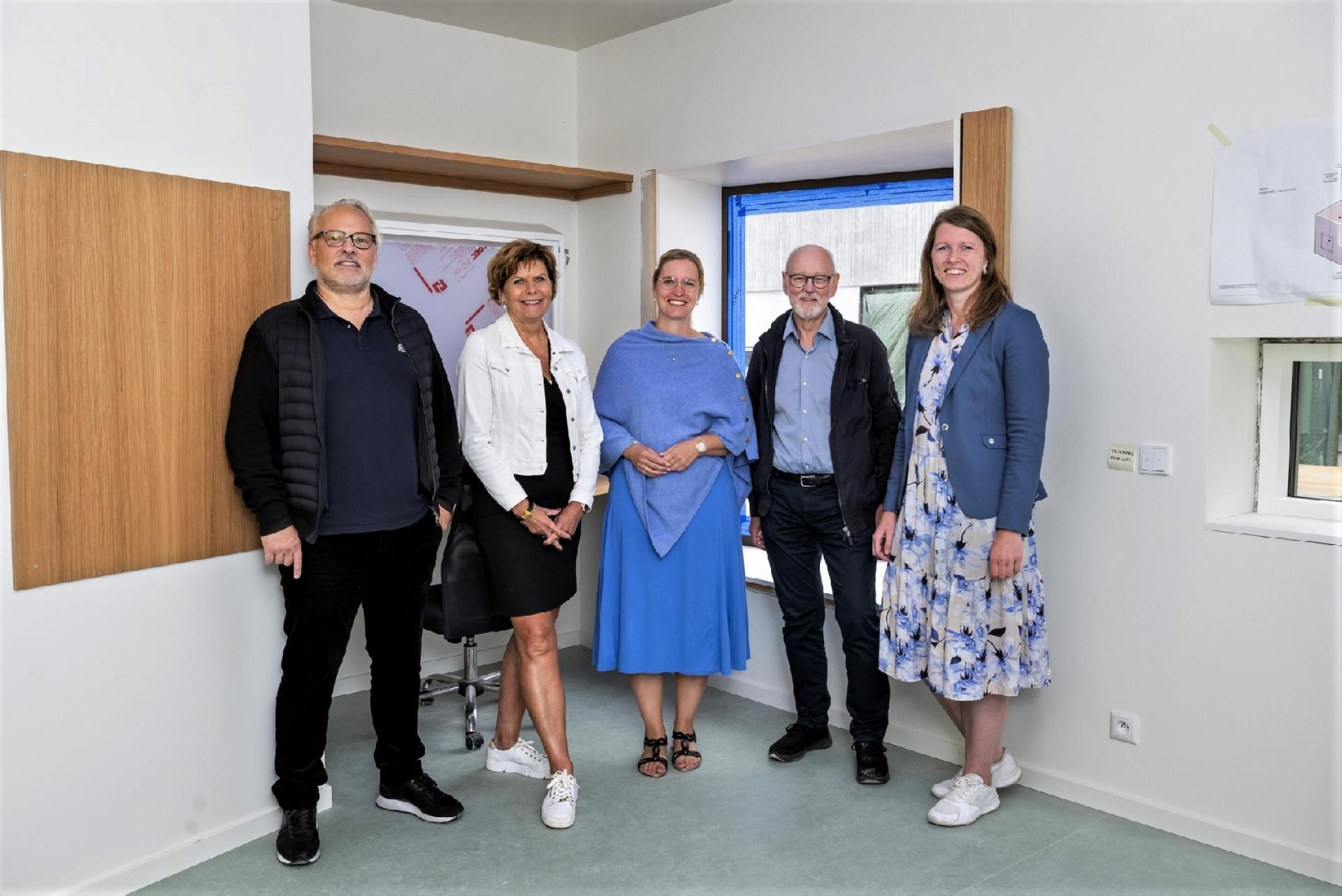 Fra venstre: Jens Skinnebach (A. Enggaard), Solveig Rannje (Velliv), Stephanie Lose (V), Karsten Uno Petersen (S) og Mette Bossen Linnet (V). Foto: Maria Hedegaard.