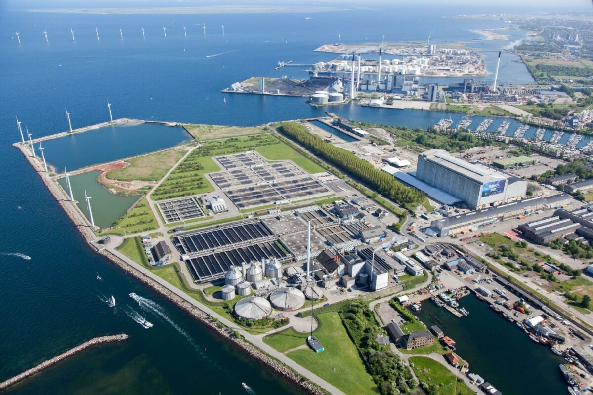 Hos Afry ser man frem til at sætte endnu mere skub i den grønne omstilling i forsyningsbranchen. På billedet ses Biofos' renseanlæg Lynetten.