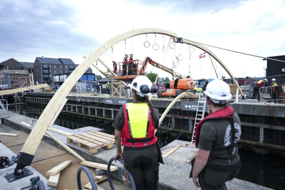 31. maj 2024 afholdes Verdens Vildeste Brobyggere i for fjerde gang. Tidligere har København, Fredericia og Aalborg (bill.) været værtsby for konceptet, som byder på brobygning, uddannelsesmesse og folkefest. Foto: Claus Fisker.