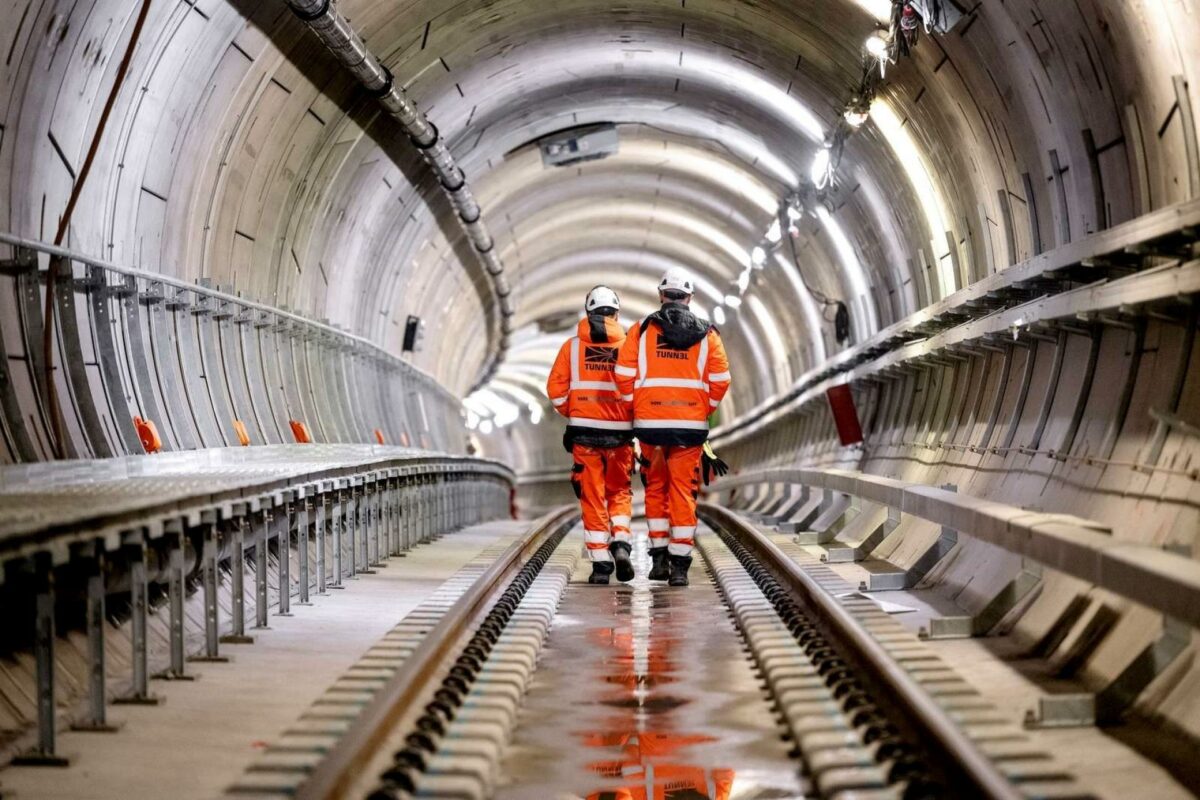 Tunnelarbejde på M4 Sydhavn. Foto: Bax Lindhardt / Metroselskabet.