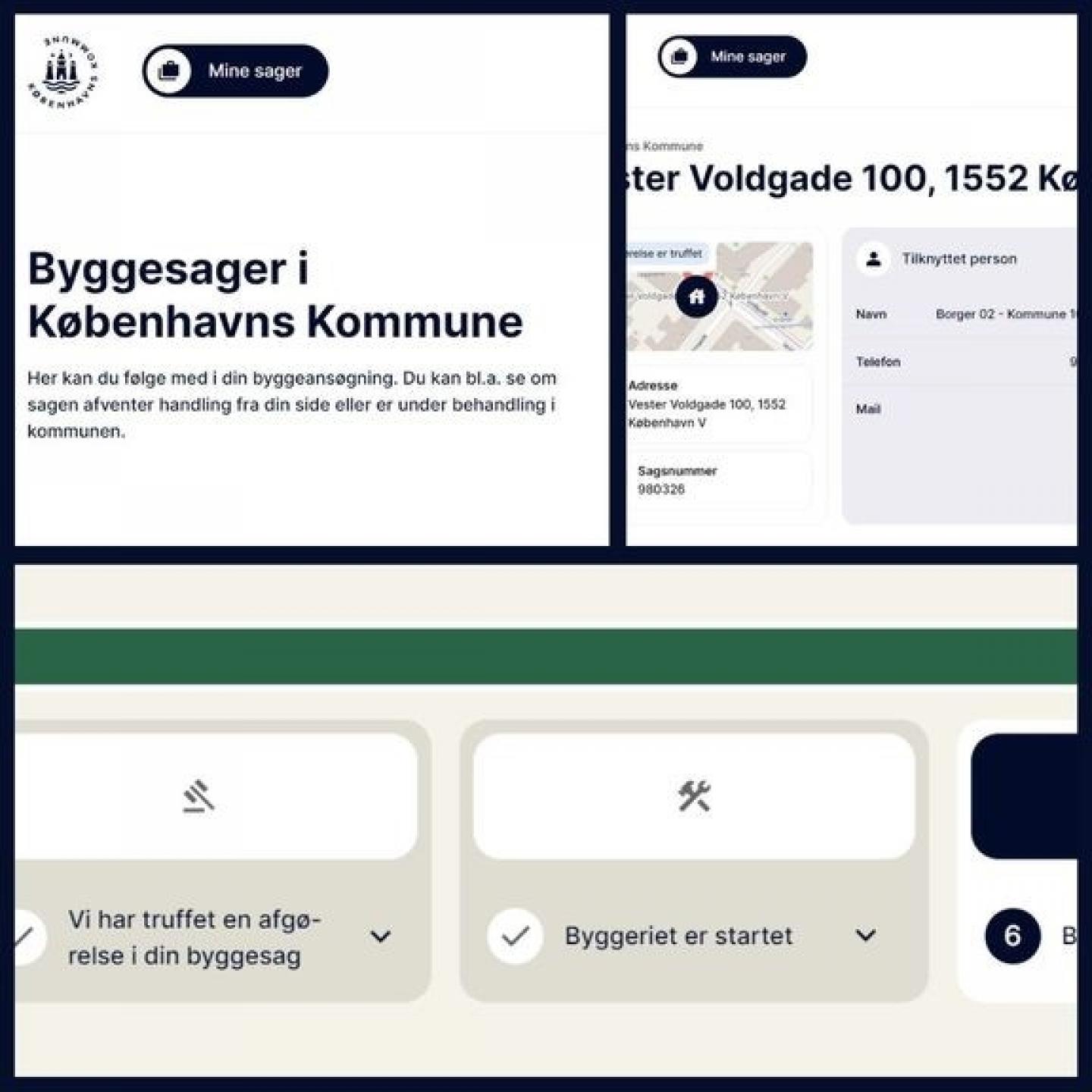 Udsnit fra 'Min Byggesag'. Foto: Københavns Kommune.