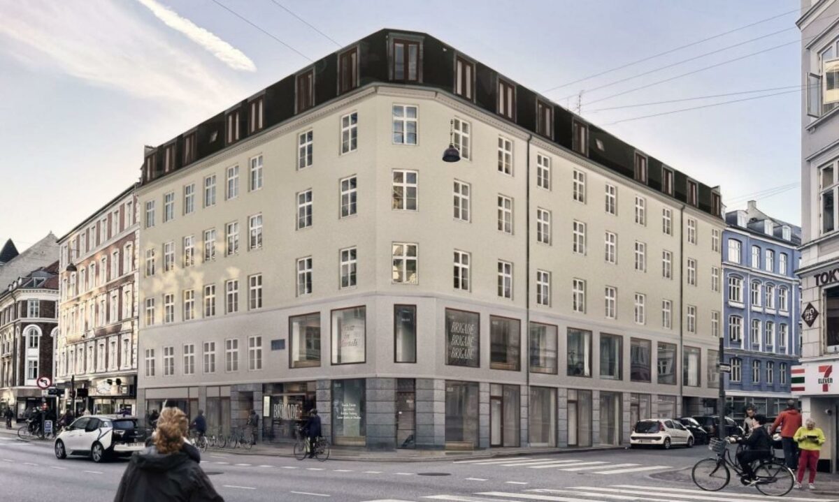 Arbejdet med at transformere bygningen på Vesterbrogade 75 på Vesterbro i København er godt på vej. Foto: Vandkunsten