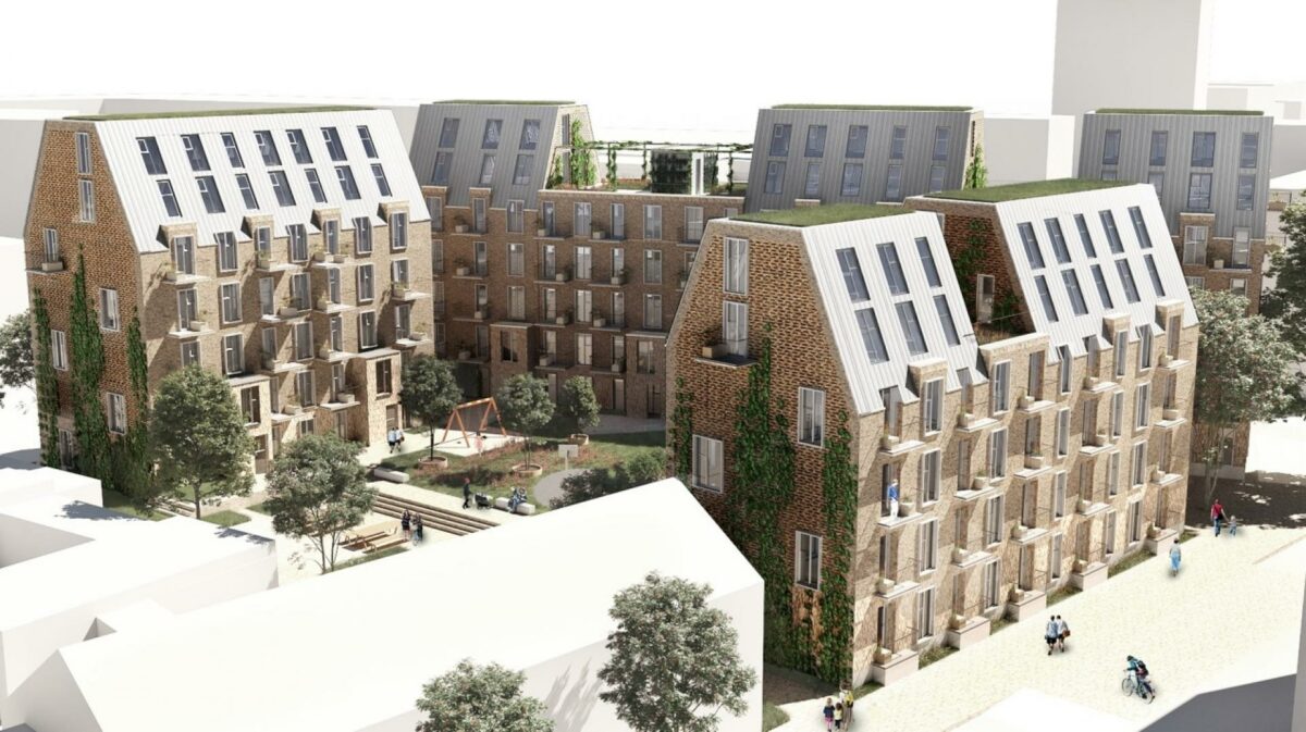 Ejendommen på Nørrebro byder på individuelt indrettede lejligheder, store altaner og en tagterrasse.