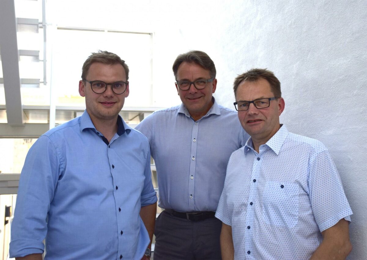 Fra venstre Rasmus Storgaard, stifter af BYR Gruppen A/S, Michael Nyboe, tidligere partner i BYR, og Ulf Christensen, adm. direktør i Kuben Management A/S.