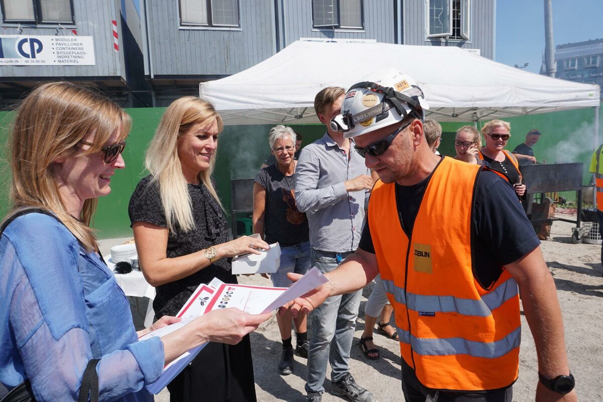 Tirsdag fejrede man 500 dage uden arbejdsulykker på metroudvidelsen til Nordhavn. Pressefoto.