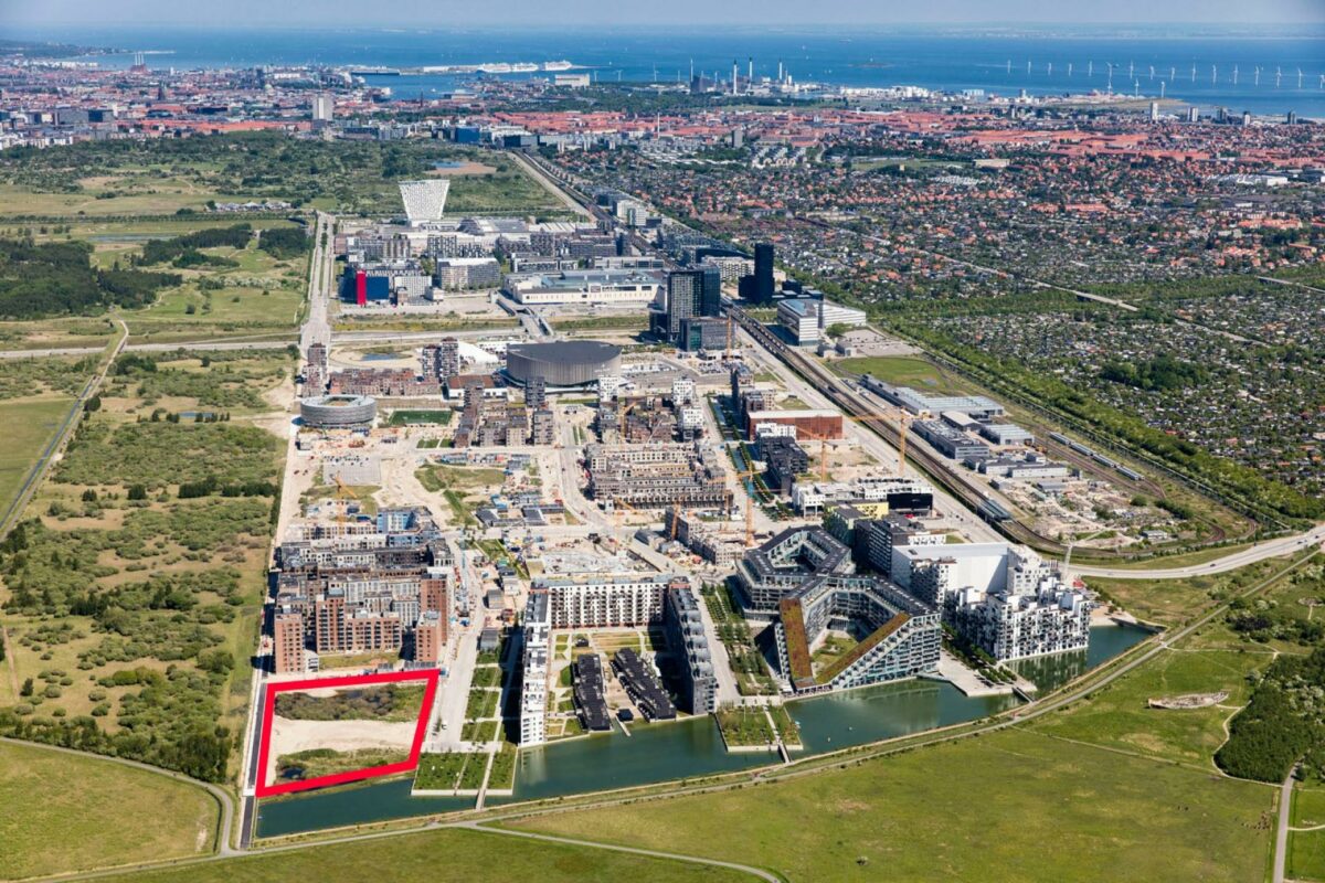 Den sidste grund i Ørestad Syd for en helt særlig naturskøn og solfyldt beliggenhed. Visualisering: By & Havn.