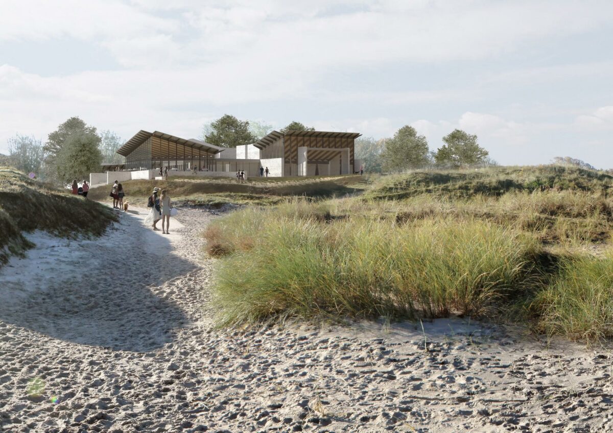 Man regner med at byggeriet af det nye Lysets Museum i Hornbæk står færdigt om senest fire år. Foto: Kim Utzon Arkitekter.