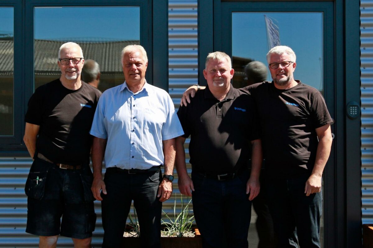 Det erfarne Intego-team. Fra venstre er det Jan Christensen, Jørgen Husted, Carsten Lund og Allan Hansen. Pressefoto.