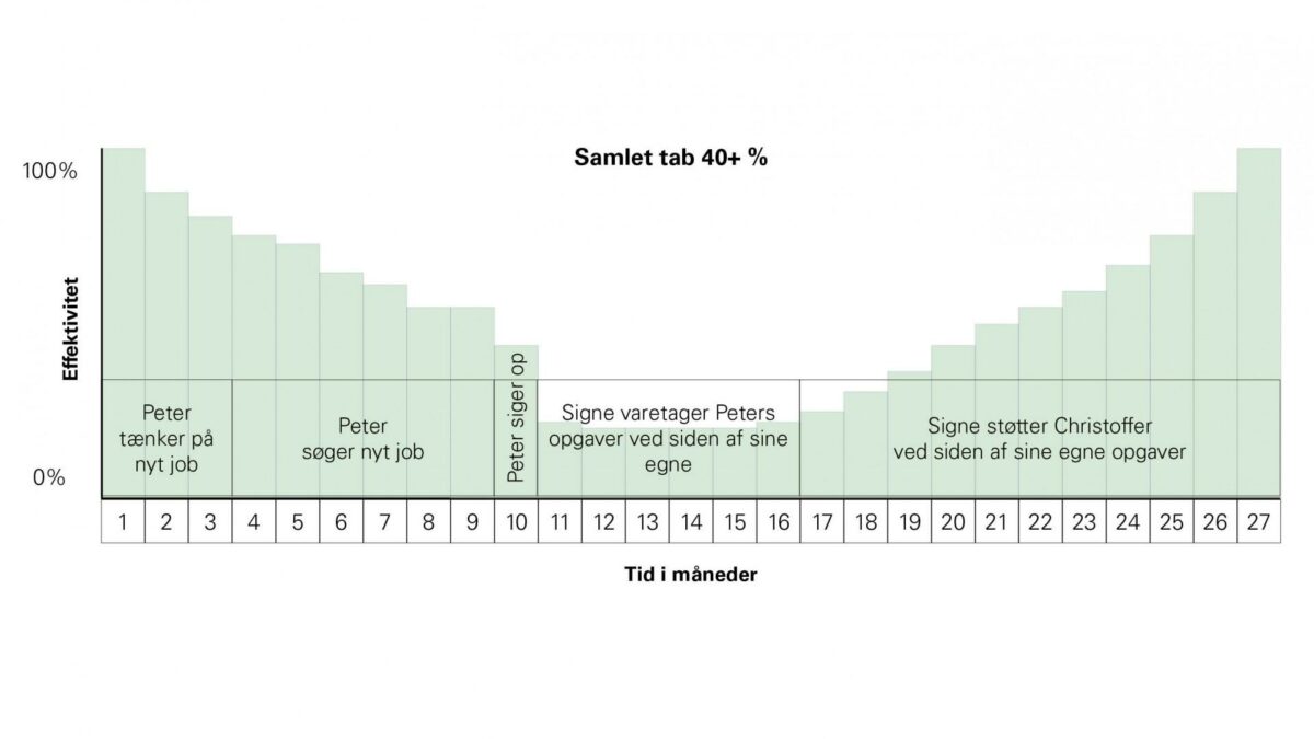 I skemaet ser man tydeligt det store effektivitetstab.