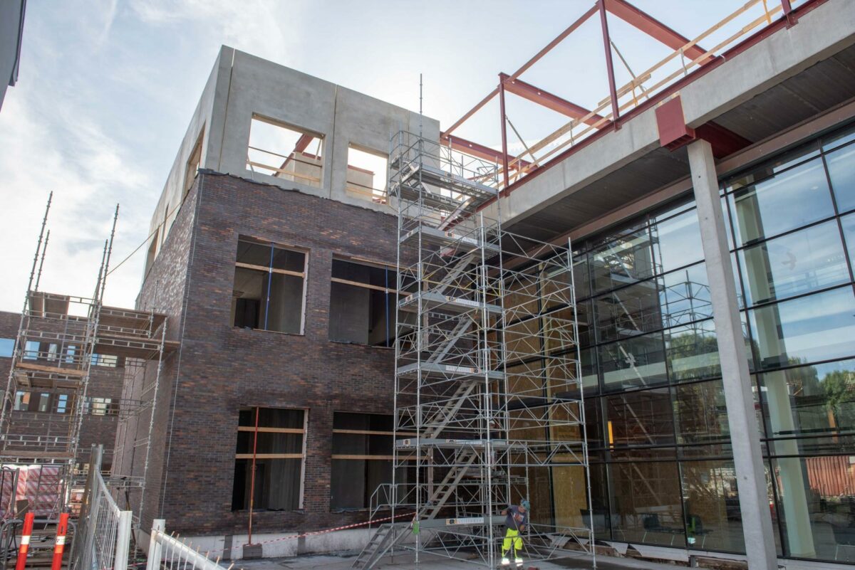 I Hjørring har de et hospitalsbyggeri, der holder prisen uden forsinkelser. Det hedder Kvinde-Barn Huset. Foto: Regionshospitalet Nordjylland.