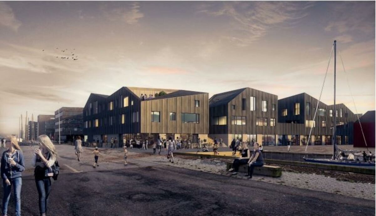 Projektet Holbæk Havneby udskydes fire måneder på grund af blandt andet tyveri af byggematerialer. Illustration: Holbæk Havneby A/S.