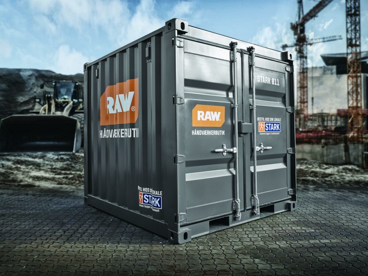 Stark container november 2018-Byggeplads-flatten. Foto: Stark.