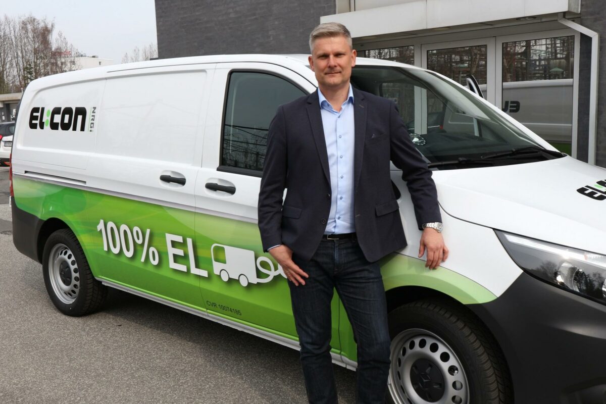 EL:Con går elektrisk med fem nye varebiler fra Mercedes. Foto: El:Con.