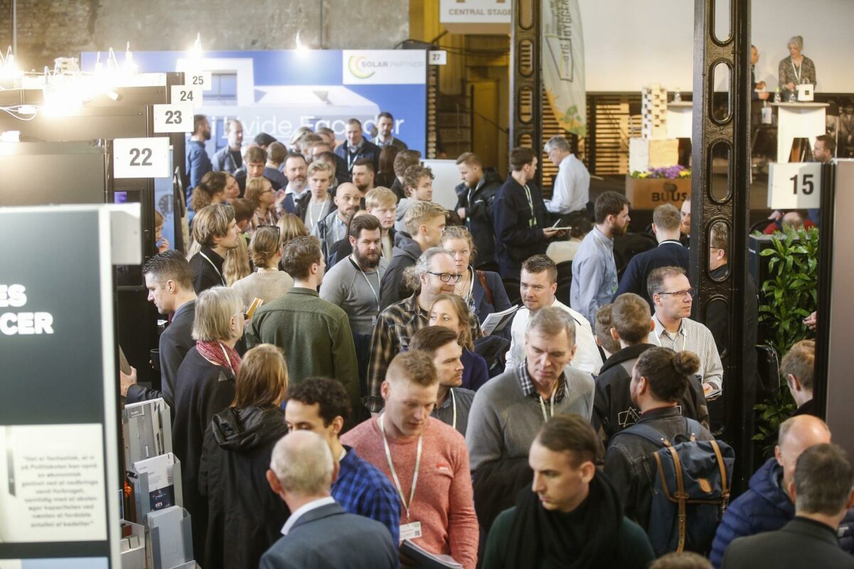 Gangene var godt fyldt op under Building Green i Aarhus i sidste uge. Pressefoto.