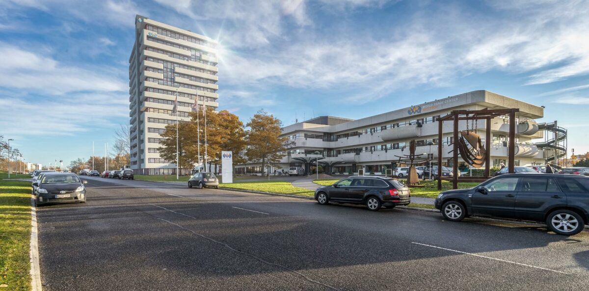 Byggeriet af WTC Ballerup Tower i Ballerup er udskudt som følge af et ophedet marked. Illustration: Kongeegen Holding A/S.
