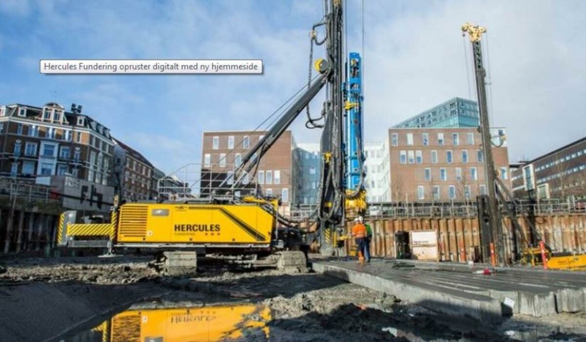 Så er der dømt spunsarbejde for fuld hammer. NCC's dronestafet er nået forbi Hercules Fundering. Foto: NCC.