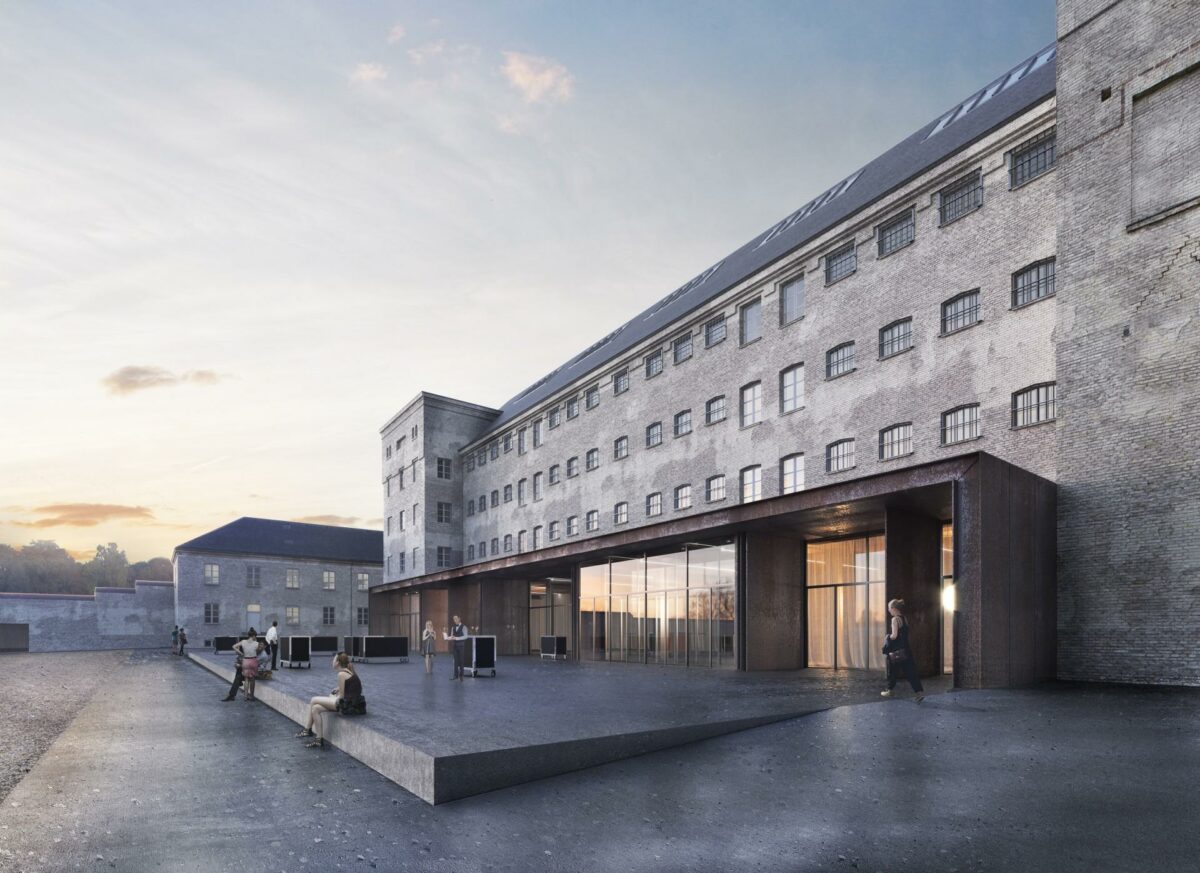 Projektet sætter sit præg på Fængslet både ude og inde. Visualisering: Cubo.