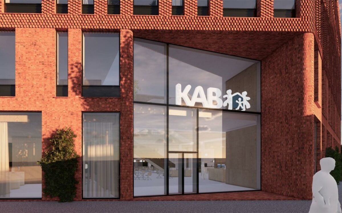 Det nye KAB-domicil skal bygges på Vesterbro. Visualisering: Henning Larsen Architects.