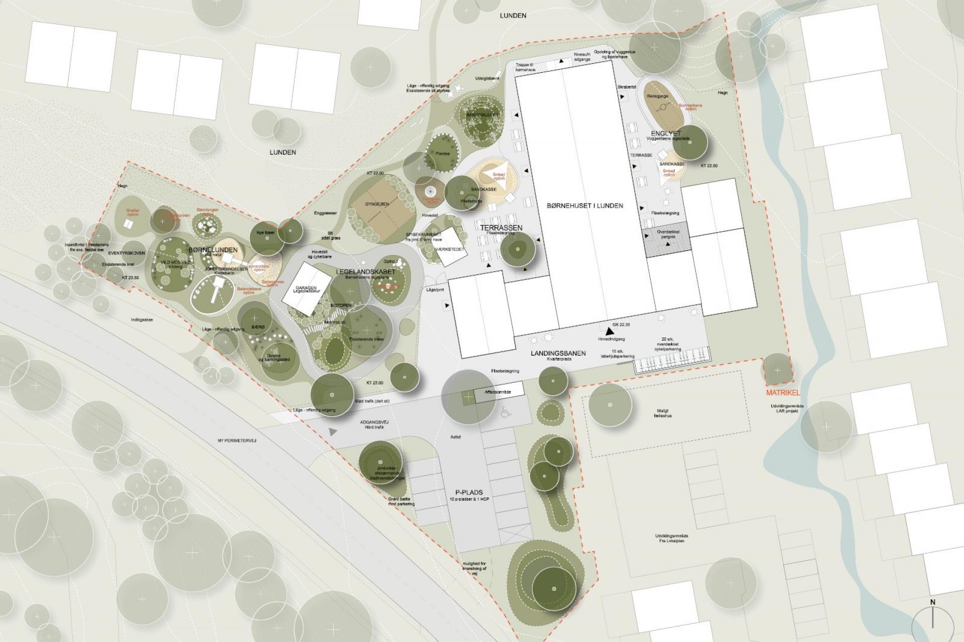 Institutionen får plads til 150 børn. Visualisering: Rubow Arkitekter.