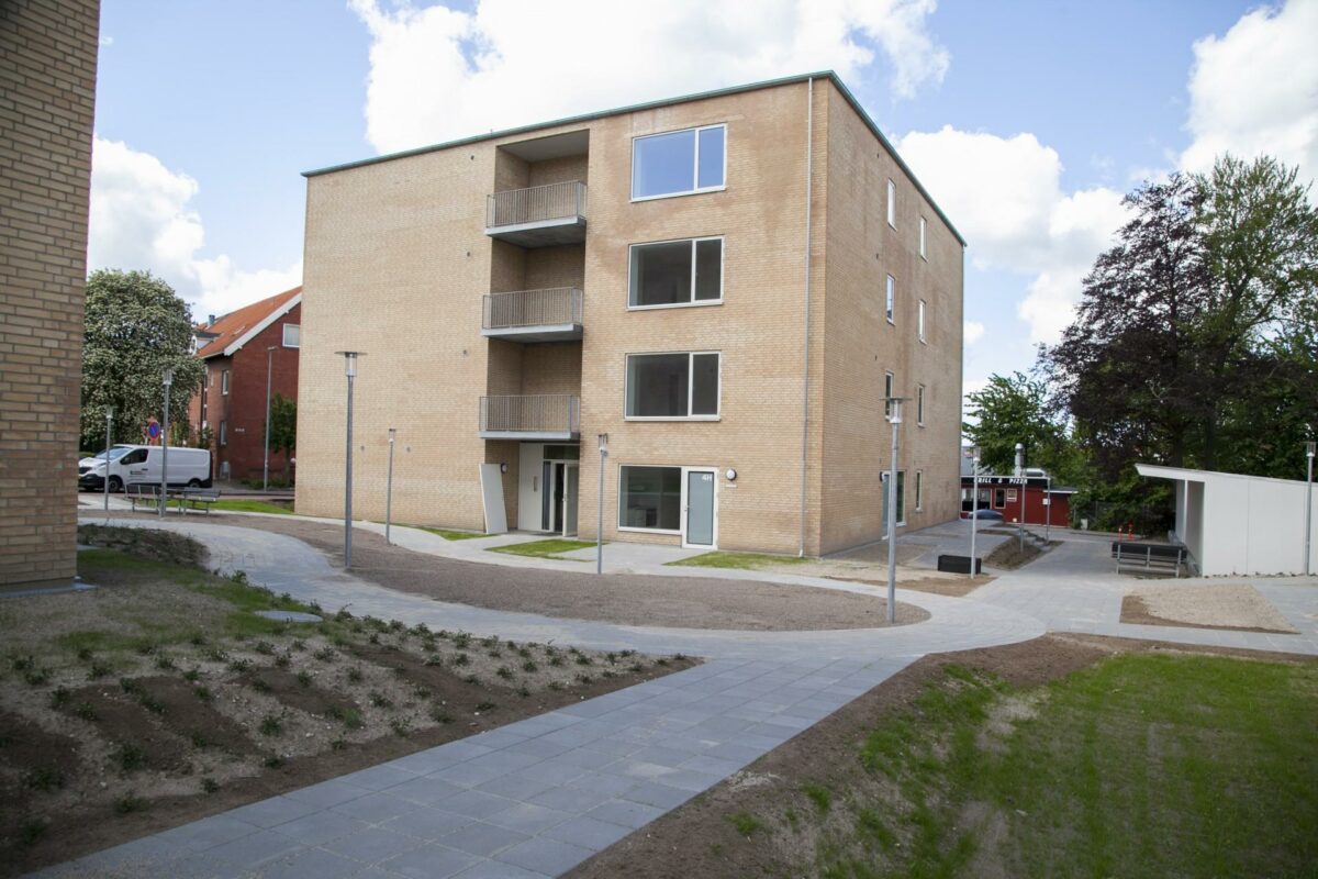 Punkthuse i fire etager. Sådan ser JCN Boligs første projekt på Sjælland ud. Det står i Næstved. Foto: JCN Bolig.