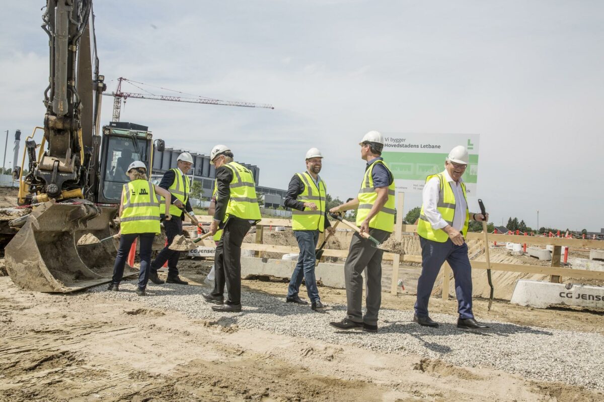 Onsdag var det officielt første spadestik på projektet i Glostrup. Pressefoto.