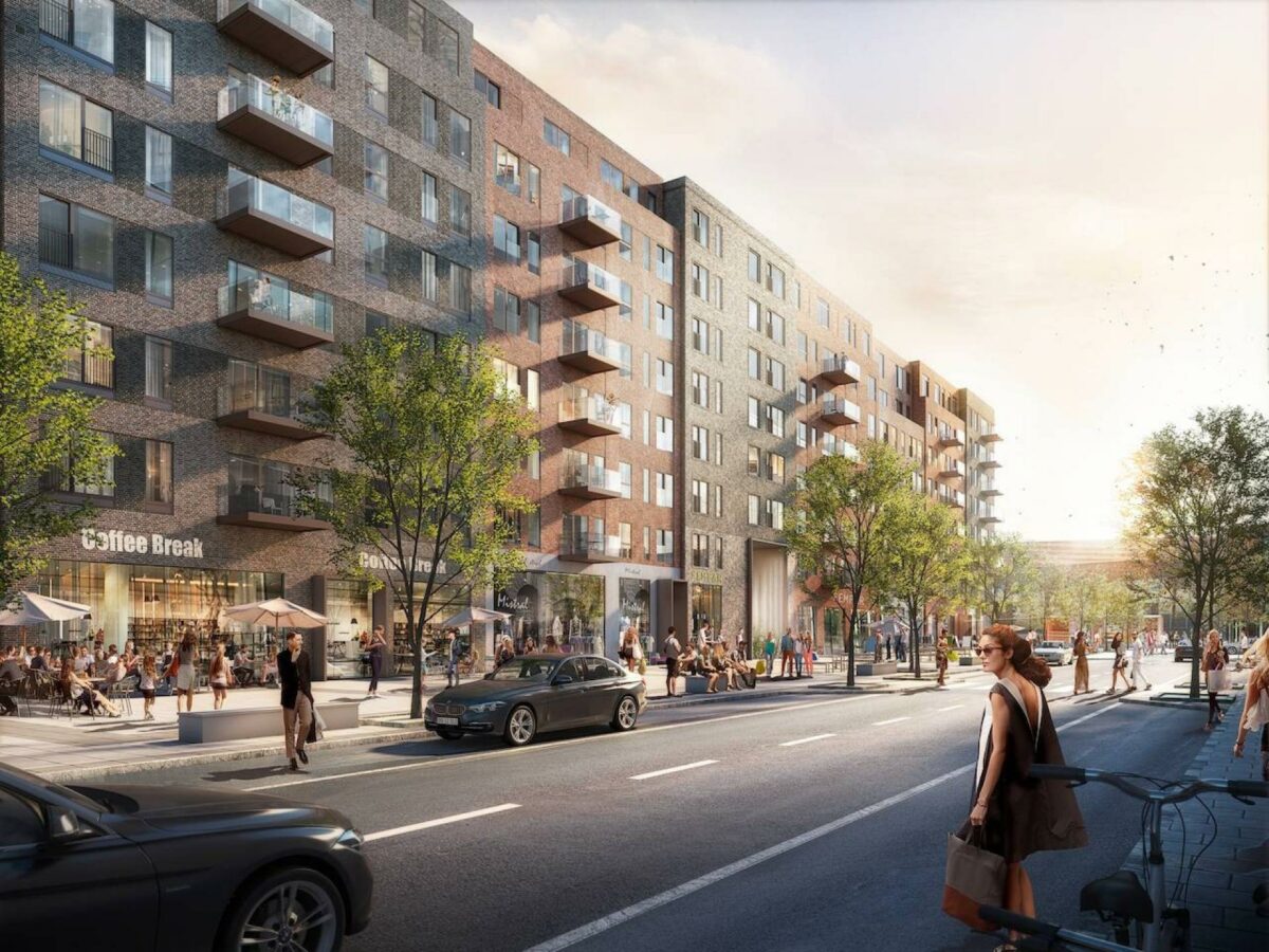 Karrébyggeriet her bliver med al sandsynlighed ikke en realitet. Det skorter nemlig på en lokalplan for området. Illustration: Aarstiderne Arkitekter.