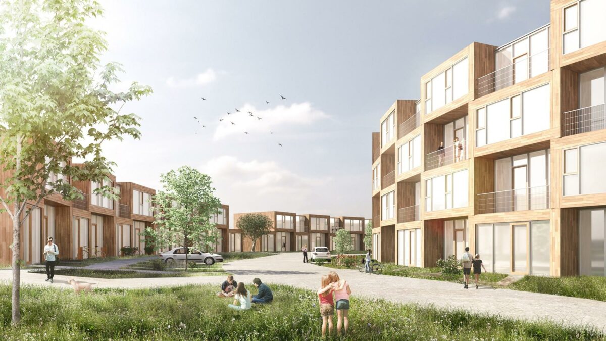 Byggeriet skal afleveres i sommeren 2021. Pressebillede.