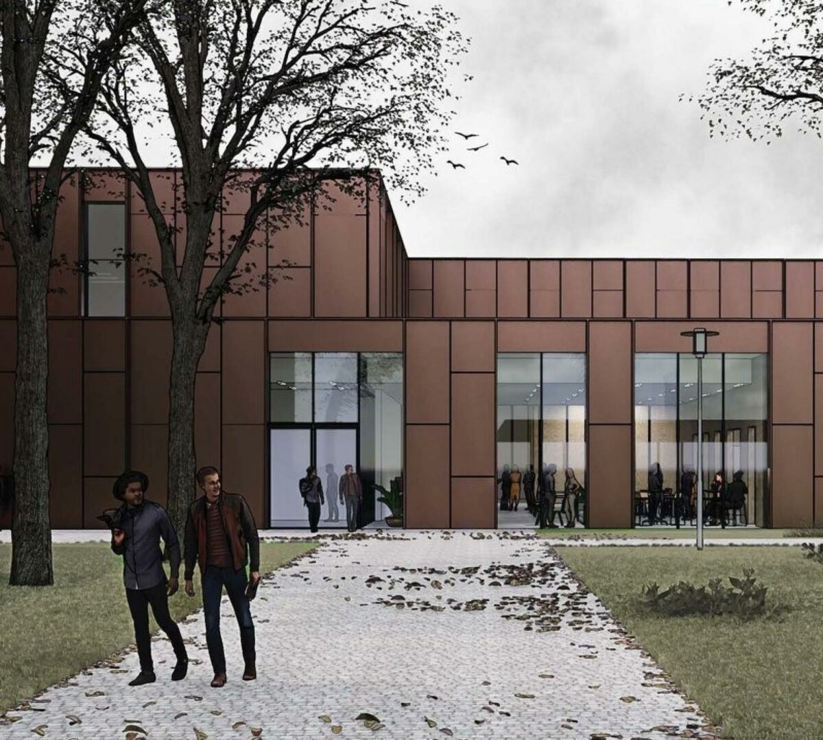 Elektromagnetisk Test Center (ETC) bliver bygget sammen med DTUs øvrige forskningsbygninger inden for DTUs Elektro fagområder. Illustation: Elindco.