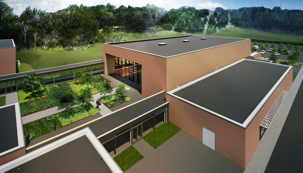 Event Hall skal bygges i perioden januar 2020 til april 2021. Visualisering: Erik Arkitekter.