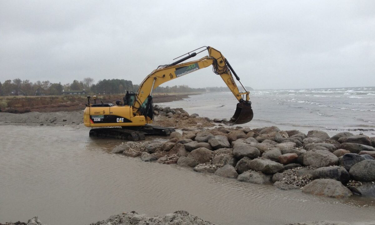 Højere vandstand og stærkere storme som følge af klimaforandringerne truer de danske kyster - og sommerhusene, som ligger i første række til havet. Foto: HedeDanmark.