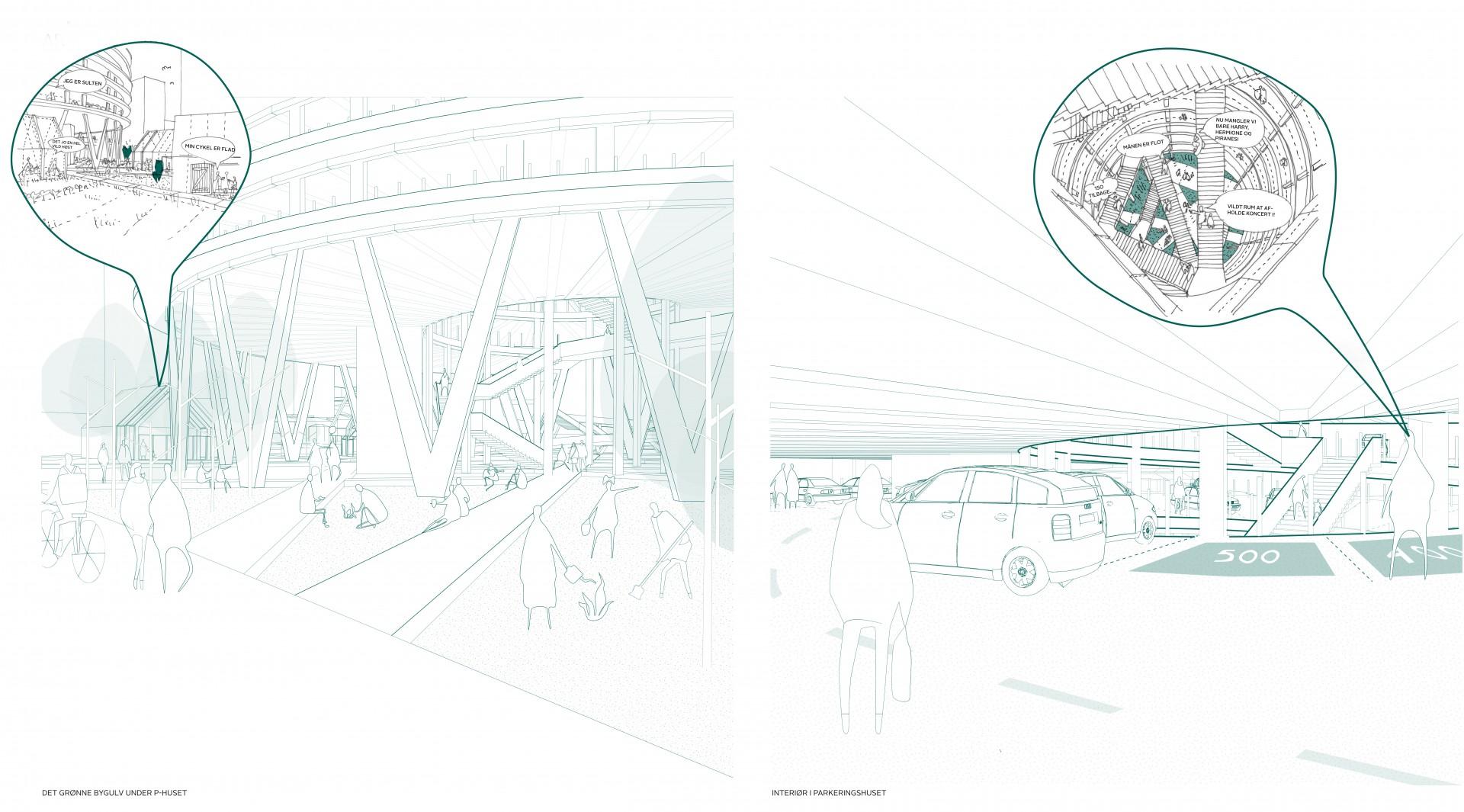 3. præmien gik til Arbejderparken. Illustration: Labland.