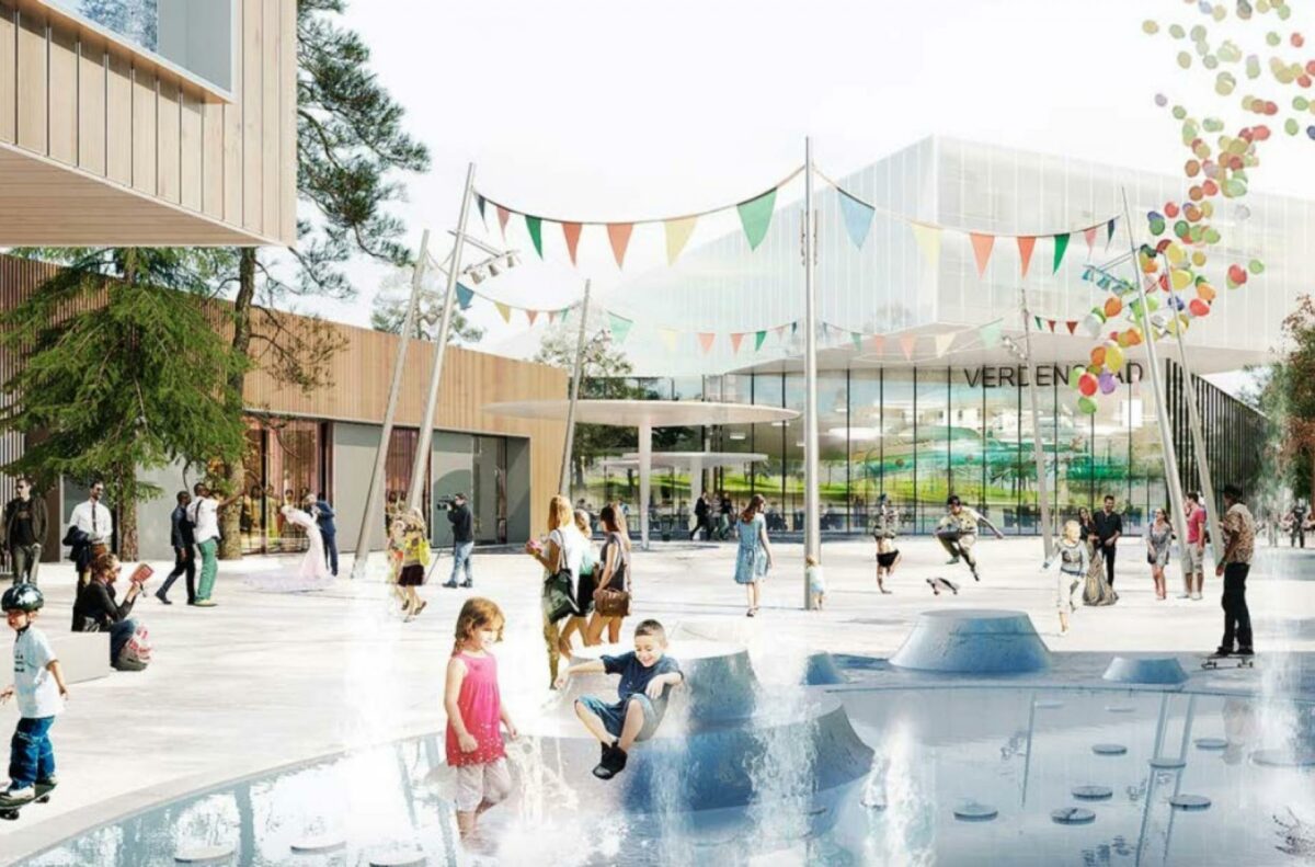 Det kommende Sports- og Kulturcampus i Gellerup skal have aktiviteter for enhver smag. Visualisering: Aarhus Kommune.